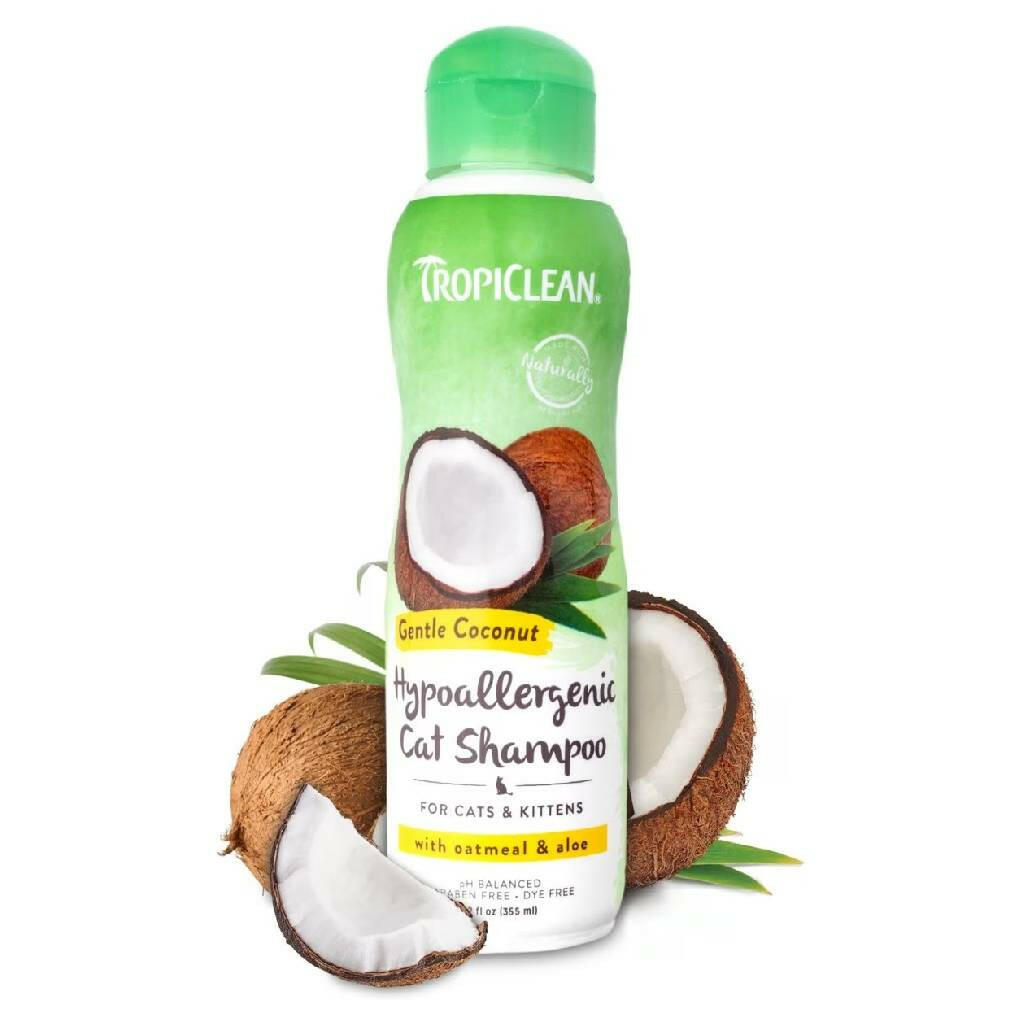 TropiClean Gentle Coconut Hypoallergenic Cat & Kitten Shampoo (12oz)
