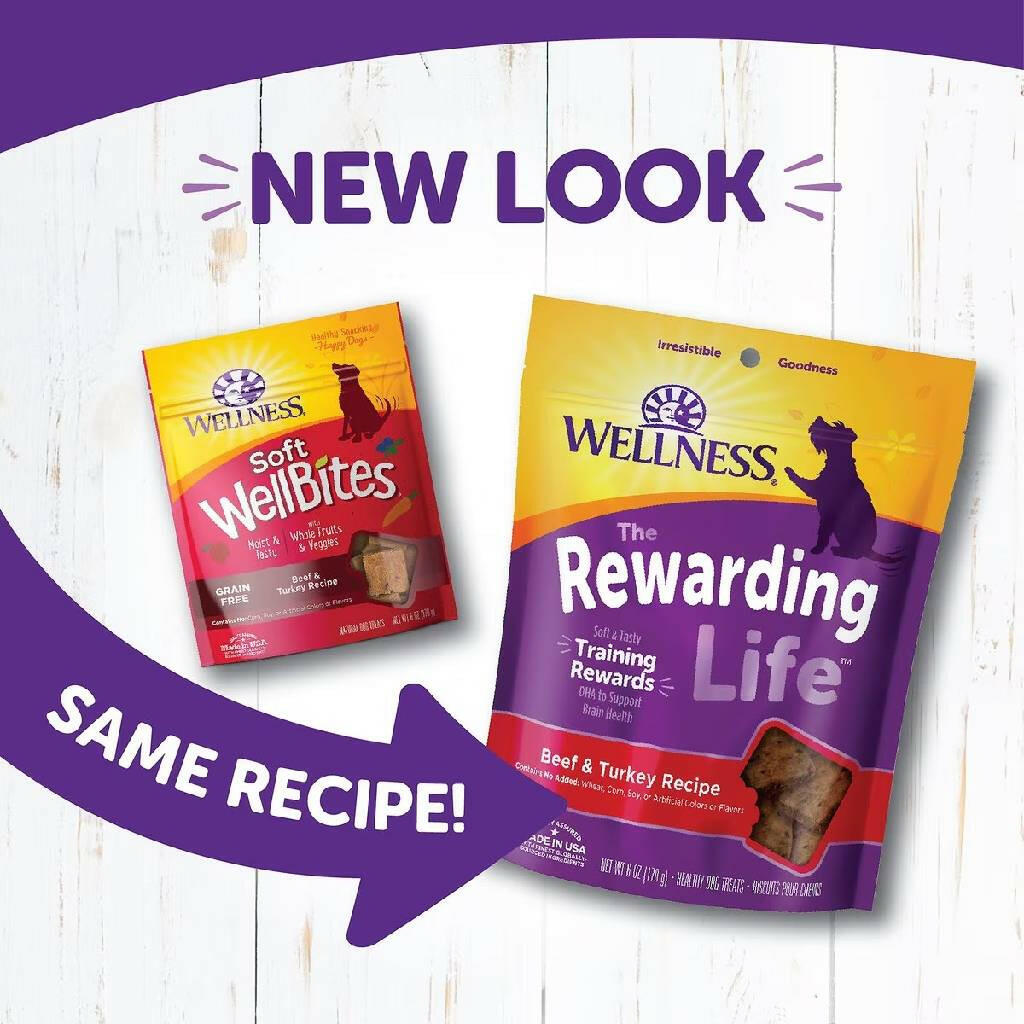 Wellness The Rewarding Life Beef & Turkey Recipe Grain-Free Dog Treats (6 oz)