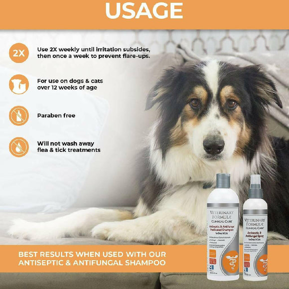 Veterinary Formula Clinical Care Antiseptic & Antifungal Medicated Spray For Dogs & Cats (8 oz)