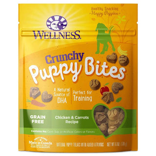 Wellness Crunchy Puppy Bites Chicken & Carrot Recipe Grain-Free Dog Treats (6 oz)