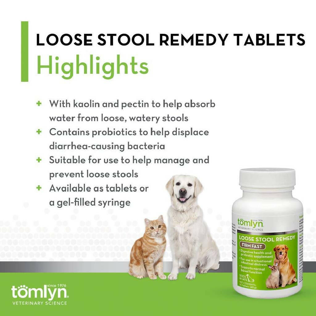 Tomlyn Firm Fast Loose Stool Remedy for Dogs & Cats (10 tablets)