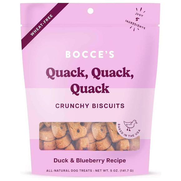 Bocce's Bakery Quack Quack Quack Crunchy Biscuits For Dogs (5 oz)