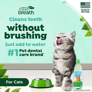 TropiClean Fresh Breath Dental Health Solution for Cats (8 oz)