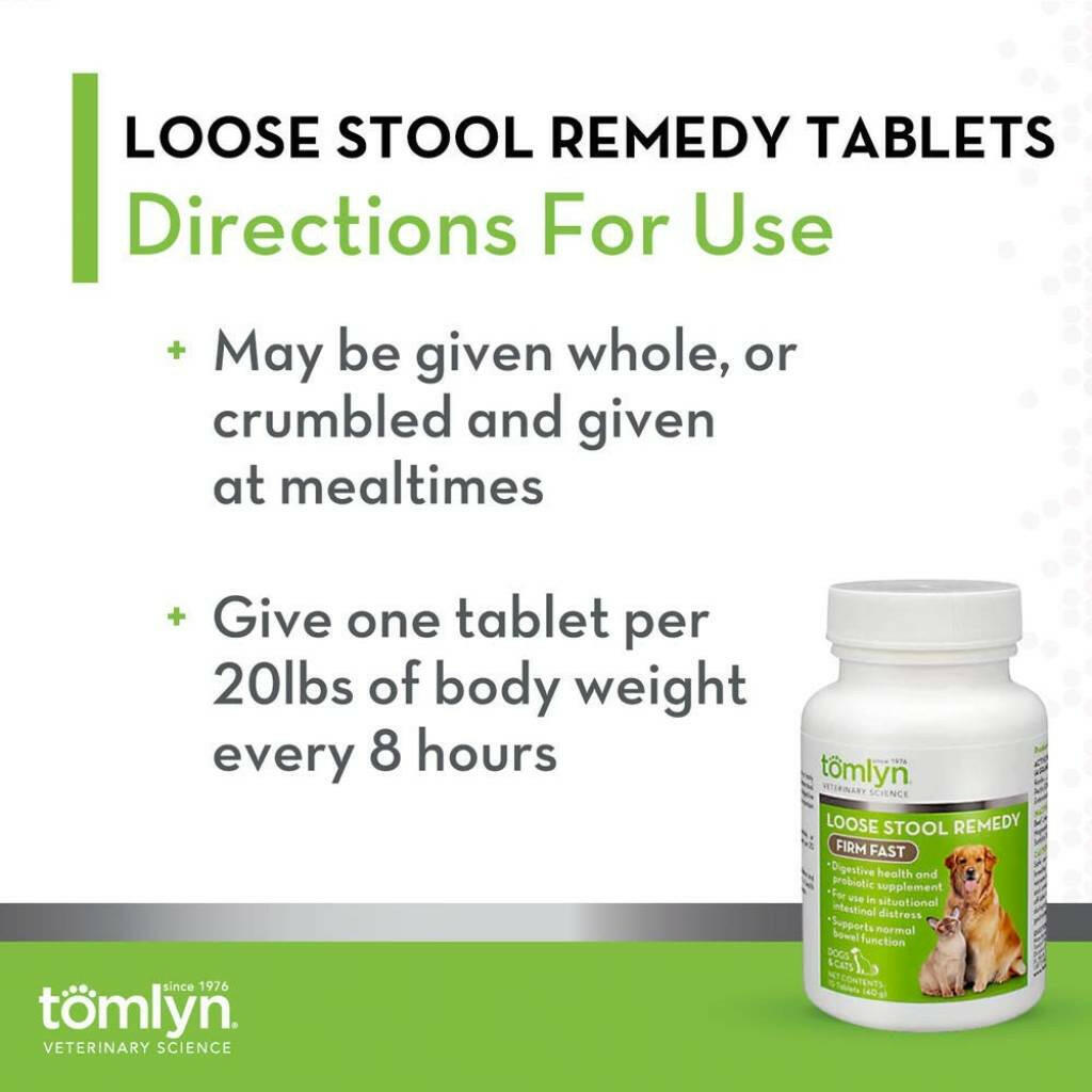 Tomlyn Firm Fast Loose Stool Remedy for Dogs & Cats (10 tablets)