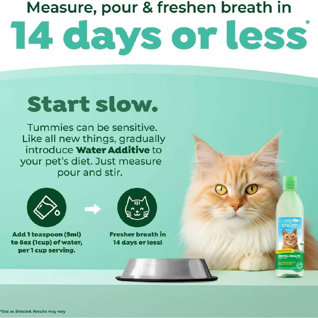 TropiClean Fresh Breath Dental Health Solution for Cats (8 oz)