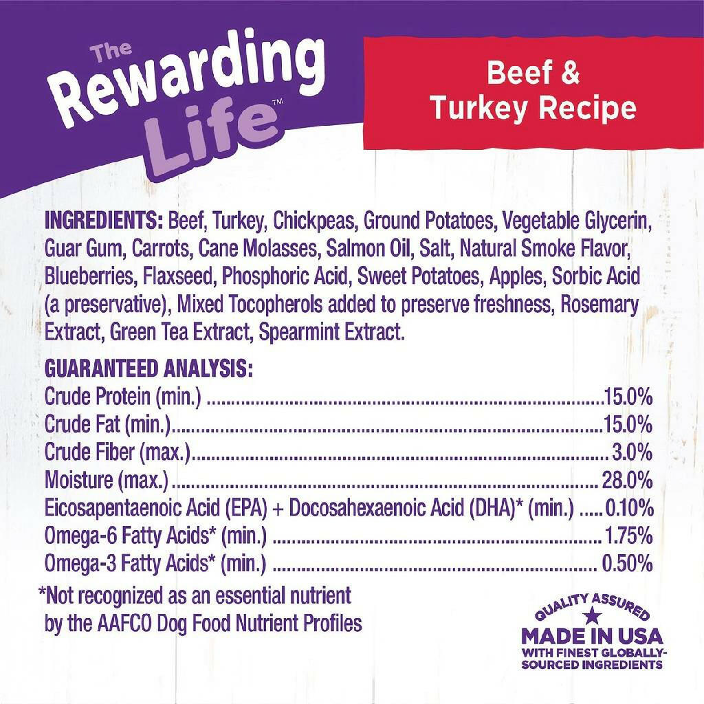 Wellness The Rewarding Life Beef & Turkey Recipe Grain-Free Dog Treats (6 oz)