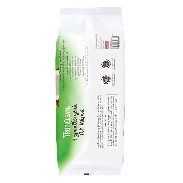 Tropiclean Hypoallergenic Wipes for Dogs & Cats (100 ct)