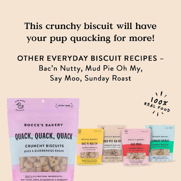 Bocce's Bakery Quack Quack Quack Crunchy Biscuits For Dogs (5 oz)
