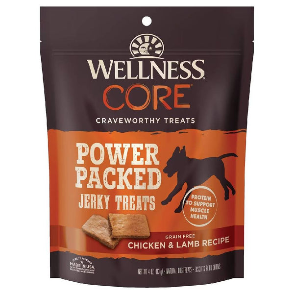 Wellness CORE Power Packed Chicken & Lamb Jerky Dog Treats (4 oz)
