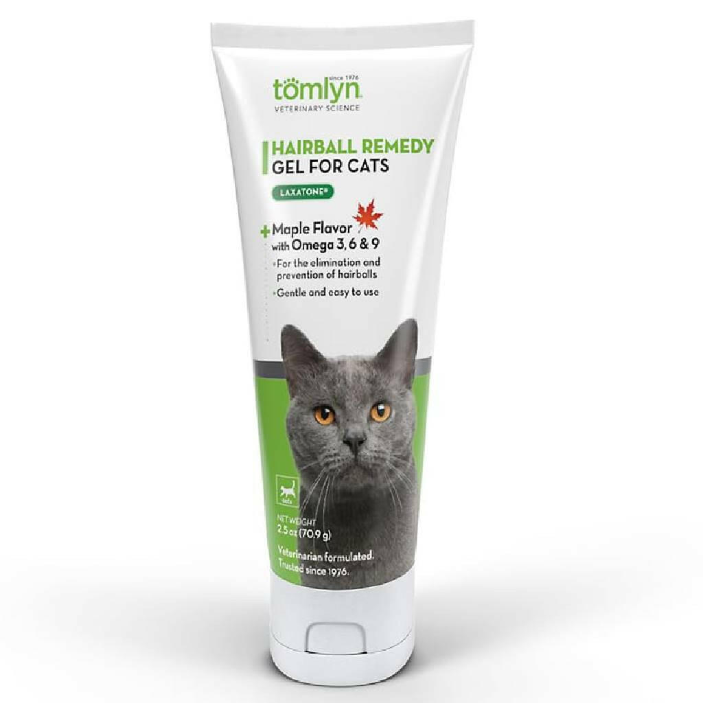 Tomlyn Laxatone Hairball Remedy Gel for Cats- Maple Flavor (2.5 oz)