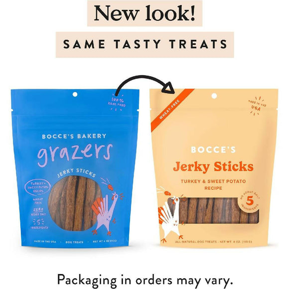 Bocce's Bakery Turkey & Sweet Potato Jerky Sticks For Dogs (4 oz)