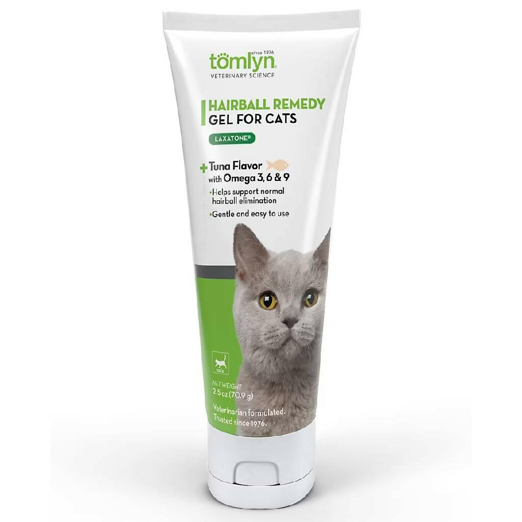 Tomlyn Laxatone Hairball Remedy Gel for Cats- Tuna Flavor (2.5 oz)