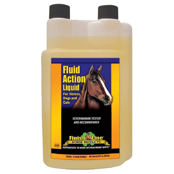 Finish Line Fluid Action Joint Supplement Support Liquid For Horses (32 oz)