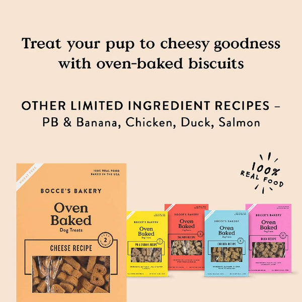 Bocce's Bakery Basics Cheese Crunchy Biscuits For Dogs (6 oz)