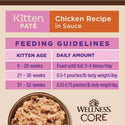 Wellness CORE Tiny Tasters Grain-Free Smooth Pate Chicken Wet Food for Kittens (1.75 oz x 12 pouches)