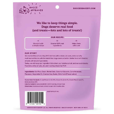 Bocce's Bakery Basics Duck Soft & Chewy Treats  (6 oz)