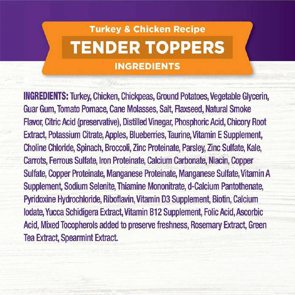 Wellness Bowl Boosters Tender Toppers Grain-Free Turkey & Chicken Dog Food Topper (2 lb)