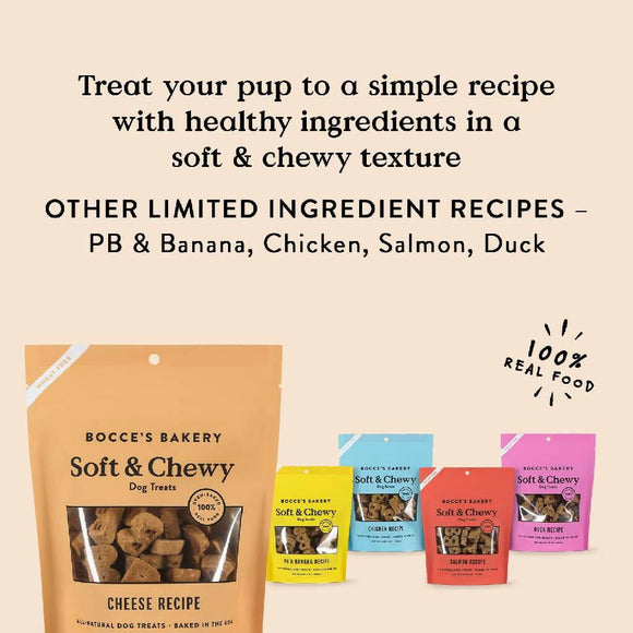 Bocce's Bakery Basics Cheese Soft & Chewy Treats For Dogs (6 oz)