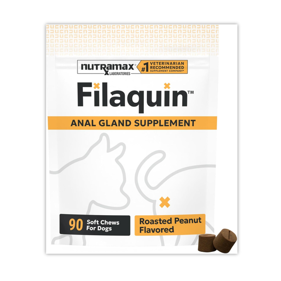 Nutramax Filaquin Anal Gland Supplement Soft Chews for Dogs - 90 soft chews