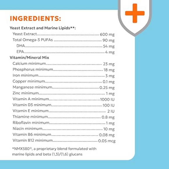 Nutramax Imuquin Immune Support Chewable Tablets for Dogs - Ingredirents