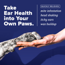 TropiClean HomeVet Ear Mite Treatment Drops for Dogs & Cats - Quick relieves from mite infestation, head shaking, itchy ears, wax build-up
