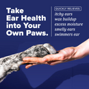 TropiClean HomeVet Enzymatic Ear Wash Liquid for Cats & Dogs - Quck relieves form itchy ears, wax build up, excess moisture, smelly ears, swimmers ear