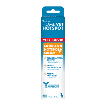 TropiClean HomeVet Hot Spot Skin Relief Cream for Dogs - 1 fl oz