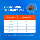 Nutramax Cosequin Joint Health Supplement Soft Chews for Dogs - Directions for Daily use