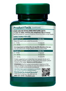 Supplement bottle with green cap and label on a white background