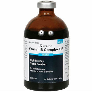 VetOne Vitamin B Complex High Potency Sterile Solution Injection, 100mL