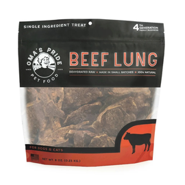 Oma’s Pride Dehydrated Beef Lung Dog & Cats Treats - 8 oz - Dog & Cat Treats 2