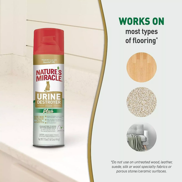 Nature's Miracle Urine Destroyer Plus Enzymatic Formula Foam for Cats (17.5 oz)