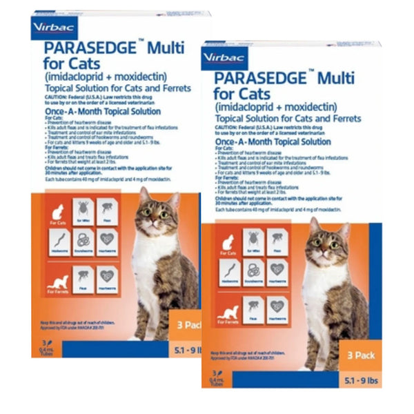 Parasedge Multi for Cats 5.1-9 lbs 6 dose