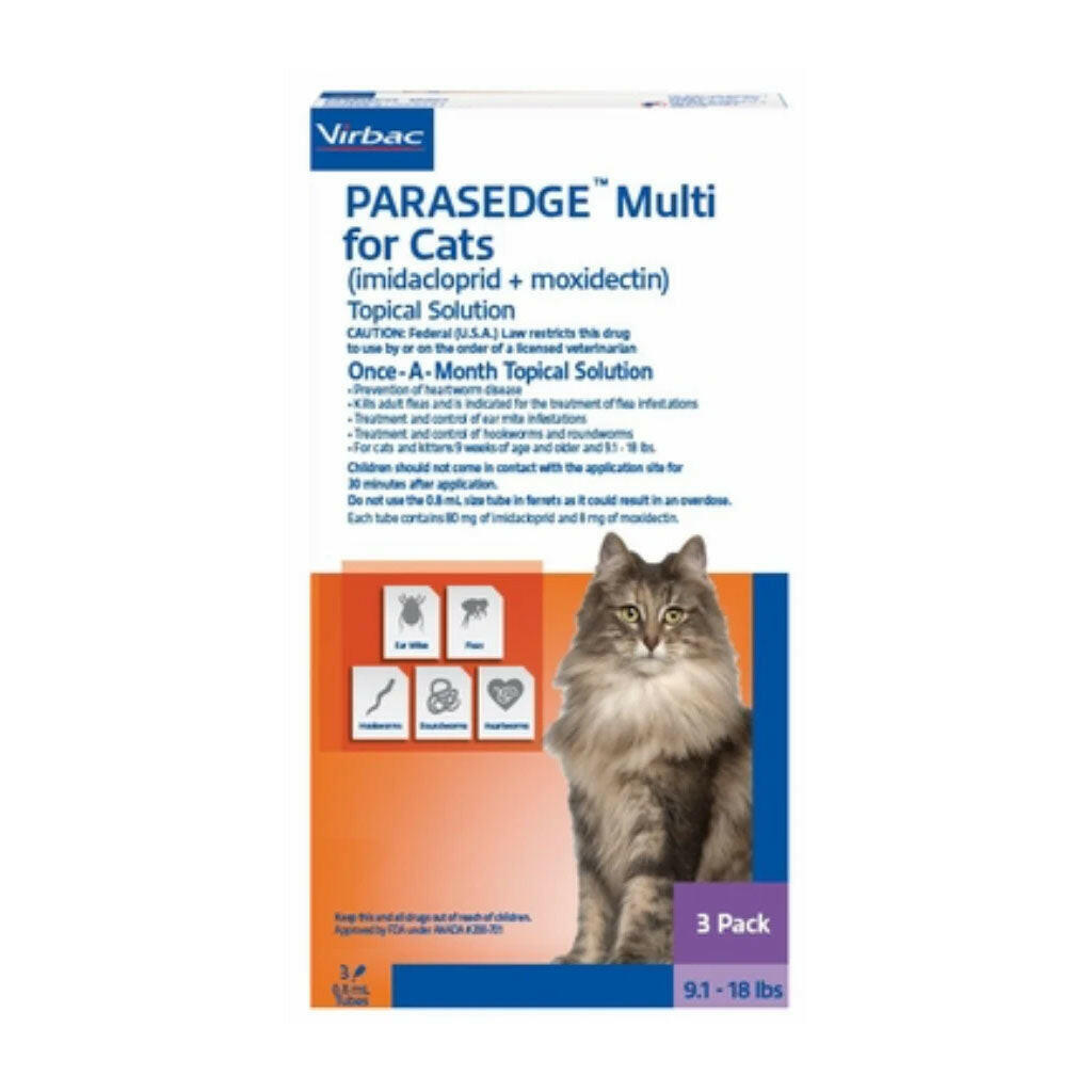 Parasedge Multi for Cats 9.1-18 lbs, (Purple Box)