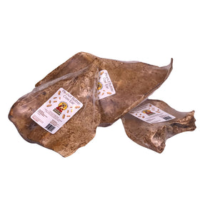 Barking Buddha Peanut Butter Cow Ears Dog Chew, 3-count