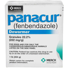 Panacur Dewormer Granules 22.2% for Dogs (1 lb) Pet Medicine.