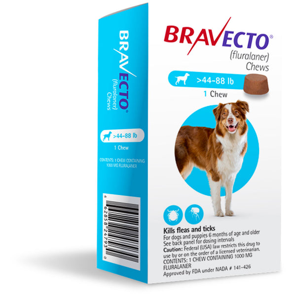Bravecto Chews for Dogs 44-88 lbs