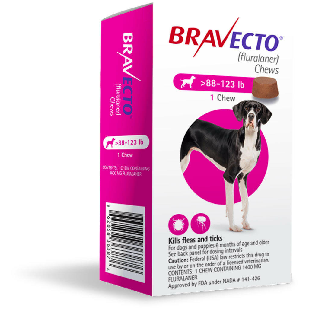 Bravecto Chews for Dogs, 88-123 lbs