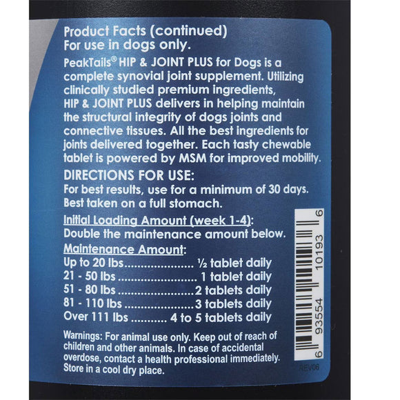 PeakTails Hip & Joint Plus for Dogs