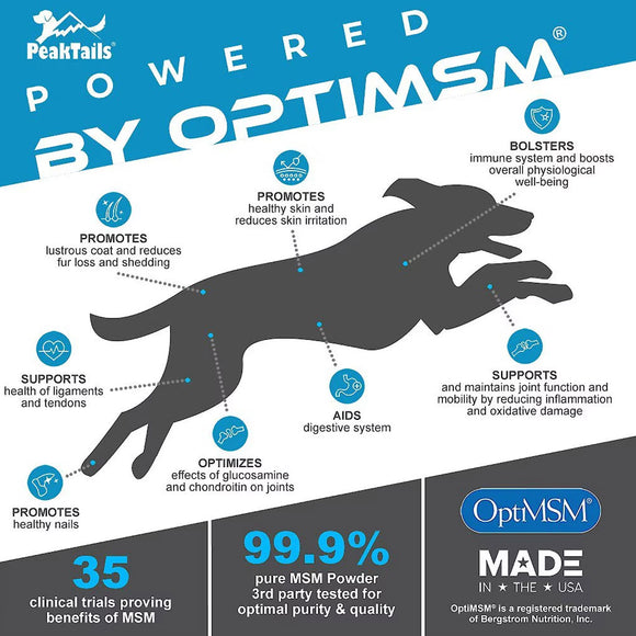 PeakTails Joint Support For Dogs MSM Powder Chicken Flavor