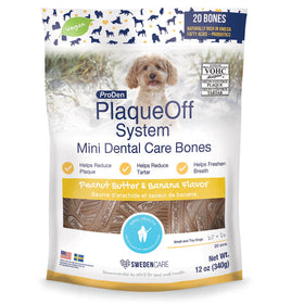 ProDen Plaque Off System Mini Dental Care Bones Dental Chews for X-Small & Small Dogs, 20 Bones