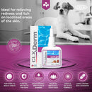CLX Derm spot gel packaging with a dog on a purple background