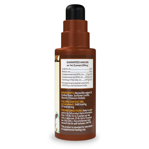 Pet Releaf Rituals Fish-Free Omega-3 Food Supplement for Dogs & Cats, 2-oz