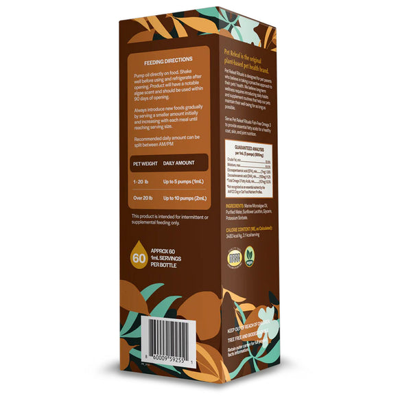 Pet Releaf Rituals Fish-Free Omega-3 Food Supplement for Dogs & Cats, 2-oz