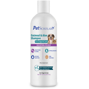 Pet Scholars Oatmeal & Aloe Shampoo Skin Soothing, Itch-Relief (16 fl oz)