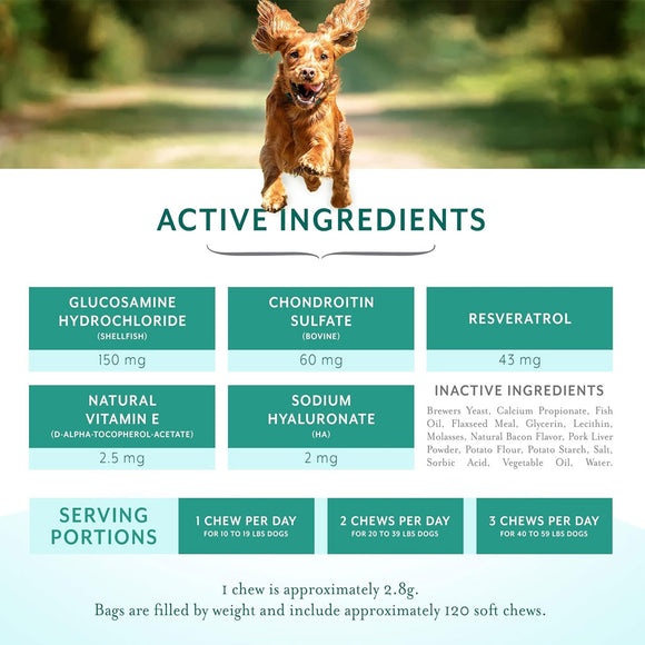 Petthrive Soft Chews with Resveratrol Advance Joint Care for Dogs