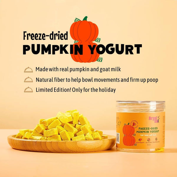 Arya Sit Freeze-Dried Pumpkin Yogurt Treats for Dogs & Cats