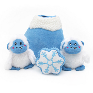 ZippyPaws Holiday Burrow Yeti Mountain Plush Dog Toy - Dog Toys 1