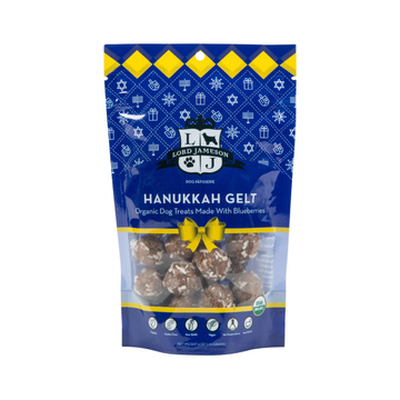 Lord Jameson Hanukkah Gelt Organic Dog Treats with Wild Blueberry & Coconut (6oz)