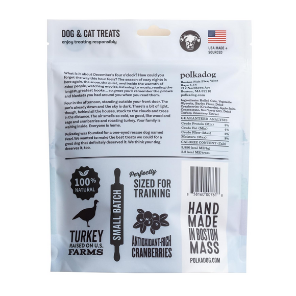 Polkadog Holiday Season's Eatings Turkey & Cranberry Soft & Chewy Training Dog Treats (12 oz)